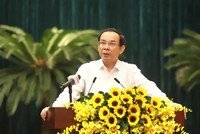 Bí thư Thành ủy TP.HCM Nguyễn Văn Nên phát biểu tại Hội nghị.