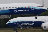 Máy bay Boeing 777X và Boeing 737-10. (Ảnh tư liệu: THX/TTXVN)