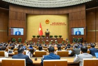 Quốc hội nghe tờ trình chủ trương đầu tư Dự án đầu tư xây dựng tuyến đường sắt Lào Cai - Hà Nội - Hải Phòng.. 