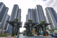  Nhiều khu trung tâm thương mại dịch vụ ở khu Ruby trong khu đô thị Goldmark City đã bị cắt nước trong nhiều ngày.