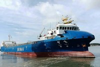 Tàu container tự hành Zhifei của Trung Quốc. Ảnh: CCS