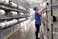 Đầu tư vào lĩnh vực sản xuất sợi, vải phải đáp ứng nhiều tiêu chuẩn khắt khe về bảo vệ môi trường. Trong ảnh: Sản xuất tại Công ty cổ phần Sợi Thế Kỷ 