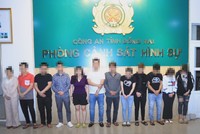 Các đối tượng trong băng nhóm bị bắt (ảnh Công an tỉnh Đồng Nai)