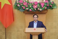 Thủ tướng Phạm Minh Chính yêu cầu các đại biểu đề xuất các trọng tâm lãnh đạo, chỉ đạo, điều hành thời gian tới để năm 2025 phải tăng trưởng ít nhất 8%. Ảnh: Nhật Bắc 