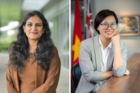 Tiến sĩ Greeni Maheshwari (bìa trái) và Thạc sĩ Phạm Thanh Hằng (bìa phải). Ảnh: RMIT