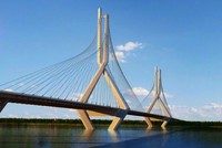 Phối cảnh cầu Tứ Liên đã được UBND TP. Hà Nội phê duyệt.