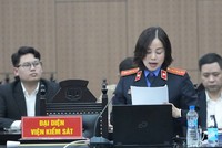 Đại diện Viện Kiểm sát Nhân dân TP. Hà Nội tại phiên tòa.