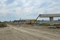 Công trường cao tốc Châu Đốc - Cần Thơ - Sóc Trăng đoạn qua Cần Thơ