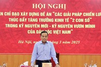 Xây dựng Đề án Các giải pháp chiến lược thúc đẩy tăng trưởng kinh tế “2 con số” 