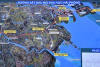 Bản đồ hướng tuyến đường sắt Lào Cai - Hà Nội - Hải Phòng đoạn qua Hải Phòng 