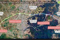 Tổng thể dự án đường nối vào cao tốc Biên Hòa - Vũng Tàu. 
