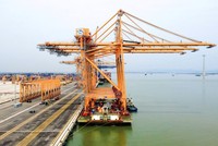 Toàn cảnh bến số 3, cảng Lạch Huyện - Hải Phòng sắp được đưa vào khai thác. 