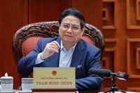 Thủ tướng Phạm Minh Chính chủ trì cuộc họp sáng 3/4. Ảnh: Nhật Bắc 