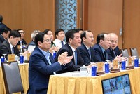 Thủ tướng Phạm Minh Chính dự Lễ công bố Bộ chỉ số đánh giá kết quả thực hiện FTA Index năm 2024, chiều 8/4. 