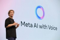 CEO Mark Zuckerberg giới thiệu Meta Ai. Ảnh: Reuters 