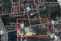 Khu vực khoanh đỏ dự kiến triển khai dự án Cụm công nghiệp Mai Đình, huyện Sóc Sơn. 