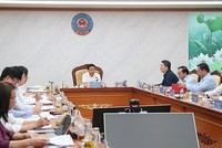 Bộ trưởng Bộ Tài chính Nguyễn Văn Thắng chủ trì hội nghị.