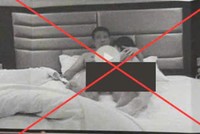 Một trong số những hình ảnh cắt ghép của các đối tượng, kèm tin nhắn đe dọa gửi đến nơi ở, cơ quan. Ảnh: BCA