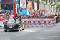 Hình ảnh buổi tổng duyệt diễu binh, diễu hành khí thế trên đường Lê Duẩn 