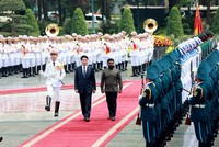 Chủ tịch nước Lương Cường đón, hội đàm với Tổng thống Sri Lanka 