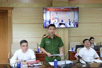 Đại diện Bộ Công an phát biểu tại Hội nghị. 