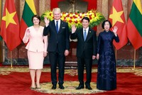 Chủ tịch nước Lương Cường đón, hội đàm với Tổng thống Cộng hoà Lithuania 