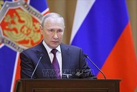 Tổng thống Nga Vladimir Putin phát biểu tại một sự kiện ở Moskva. Ảnh: SPUTNIK/TTXVN