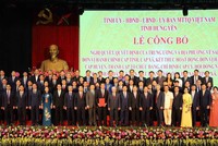 Công bố Nghị quyết, Quyết định sắp xếp đơn vị hành chính cấp tỉnh, cấp xã của tỉnh Hưng Yên 