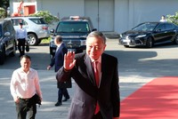 Tổng Bí thư Tô Lâm dẫn đầu đoàn công tác của Trung ương dự lễ công bố TP.HCM mới. Ảnh: Trọng Tín.