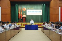 Thứ trưởng Bộ Tài chính Nguyễn Đức Chi chủ trì buổi họp báo. Ảnh: Đức Minh.