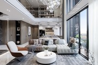 Căn Duplex “lên sóng” livestream số 2 là một trong những căn hộ đẹp nhất dự án, với 3 phòng ngủ, diện tích sử dụng hơn 155m2, thiết kế thông tầng đẳng cấp, trần cao và tầm view panorama đắt giá như một biệt thự trên không. Với nội thất hoàn thiện liền tường cao cấp, khách hàng có thể vào ở hoặc cho thuê ngay - một lợi thế vượt trội so với các dự án đang mở bán khác vẫn trong quá trình thi công.