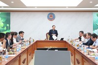 Cục trưởng Cục Quản lý nợ và tài chính đối ngoại Nguyễn Quốc Phương phát biểu tại hội nghị. (Ảnh: Đức Minh)