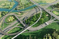 Một nút giao trên tuyến đường vành đai 3 TP.HCM.