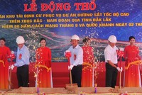 Tỉnh Đắk Lắk động thổ Khu tái định cư đầu tiên phục vụ dự án đường sắt tốc độ cao trên trục Bắc - Nam. 