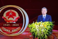 Tổng Bí thư Tô Lâm phát biểu tại Lễ kỷ niệm 80 năm Ngày thành lập Bộ Nội vụ. Ảnh: VGP/TG