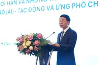 Bộ trưởng Bộ Khoa học và Công nghệ Nguyễn Mạnh Hùng phát biểu tại Hội thảo. Ảnh: Bộ KHCN