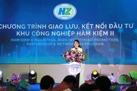 Bà Dương Thị Kiều Anh, Phó Chủ tịch HĐQT HZ Group, Phó chủ tịch HĐQT Công ty Cổ phần Đầu tư Bình Tân cho biết, Hàm Kiệm II còn được định hướng trở thành một trung tâm công nghiệp - logistics tích hợp, phục vụ cho sự phát triển lâu dài của cả vùng. Ảnh: Trọng Tín.