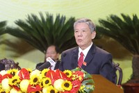 Ông Ngô Chí Cường - Bí thư tỉnh ủy Vĩnh Long khóa XV nhiệm kỳ 2020 - 2025 phát biểu khai mạc Đại hội