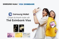 Thẻ Eximbank Visa nay đã tích hợp trên Samsung Pay giúp khách hàng thanh toán nhanh chóng, bảo mật tối ưu.