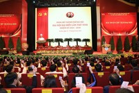 Đoàn Chủ tịch Đại hội đại biểu đảng bộ Thành phố Hà Nội lần thứ XVIII, nhiệm kỳ 2025-2030. 