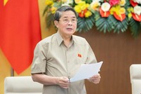 Phó chủ tịch Quốc hội Nguyễn Đức Hải điều hành phiên thảo luận. 