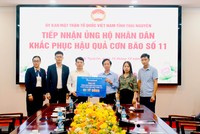Sacombank (STB) chung tay cùng tỉnh thái nguyên khắc phục hậu quả lũ lụt
