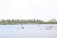 Các vận động viên tranh tài tại nhiều nội dung sau Lễ khai mạc.