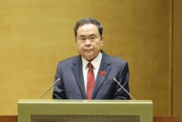 Chủ tịch Quốc hội Trần Thanh Mẫn phát biểu khai mạc Kỳ họp - Ảnh: Duy Linh. 