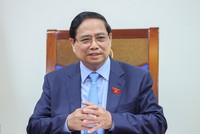 Thủ tướng Chính phủ Phạm Minh Chính điện đàm với Thủ tướng Thái Lan Anutin Charnvirakul - Ảnh: VGP/Nhật Bắc.