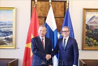Tổng Bí thư Tô Lâm hội kiến Thủ tướng Phần Lan Petteri Orpo - Ảnh: TTXVN.