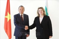 Tổng Bí thư Tô Lâm và Chủ tịch Quốc hội Bulgaria Natalia Kiselova. Ảnh: TTXVN.