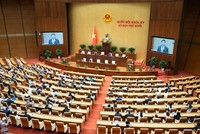 Quốc hội nghe Bộ trưởng Bộ Tài chính, trình bày Tờ trình điều chỉnh Quy hoạch tổng thể quốc gia thời kỳ 2021 - 2030. 