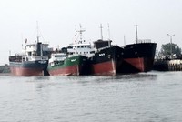 Một góc Cảng biển Diêm Điền. 