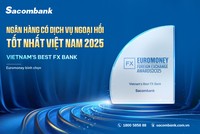 Sacombank năm thứ 3 liên tiếp được Euromoney vinh danh “ngân hàng có dịch vụ ngoại hối tốt nhất Việt Nam”
